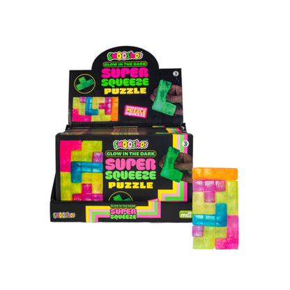 Smoosho Super Squeeze glow in the dark tetris puzzle box