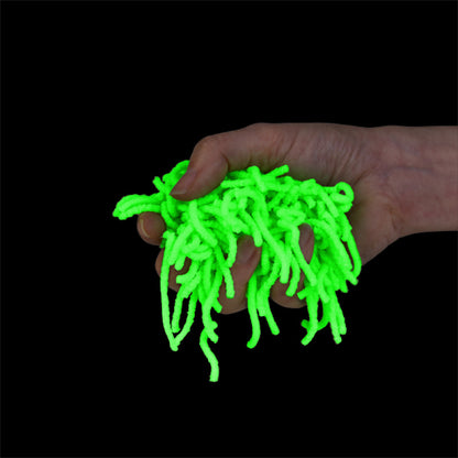 Smooshos Squirmy Worms Glow in the Dark in hand