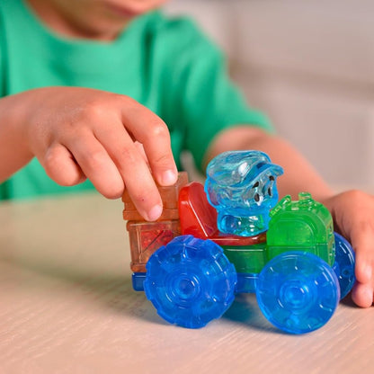 Child playing with Jelly Blox tractor