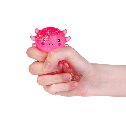 Squishy Glitter Axolotl Pink
