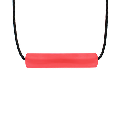 ARK Krypto bite tube necklace TRANSLUCENT RED