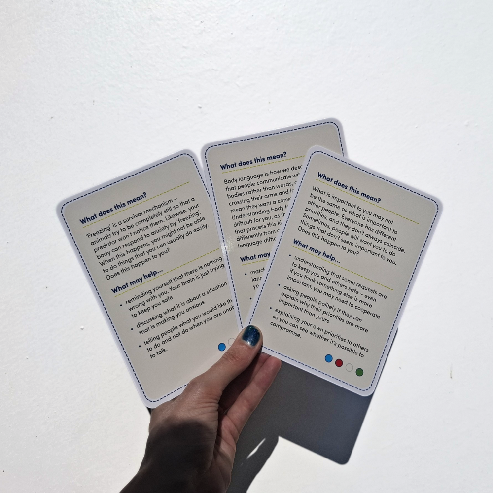 All About Neurodiversity Card Deck reverse side