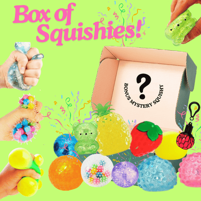 Box of squishy sensory tools