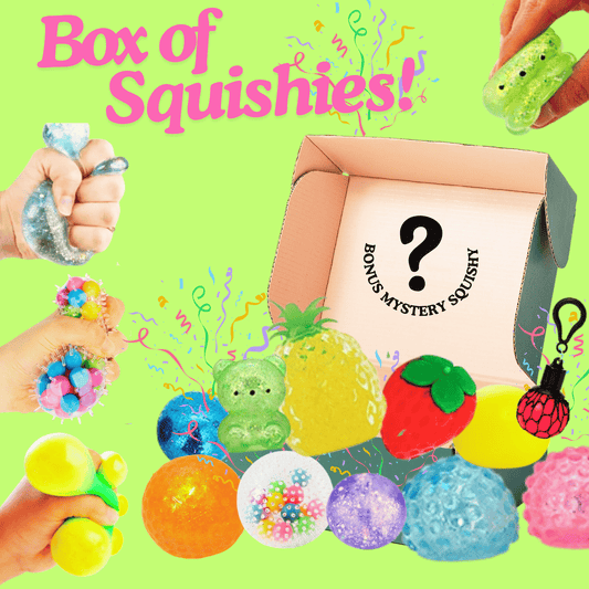 Box of squishy sensory tools