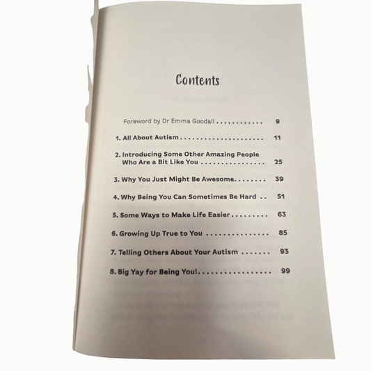 Awesome Autistic Go to guide book contents page
