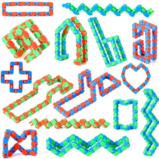 Fidget Chain Gadget Puzzle Wacky Track different shapes