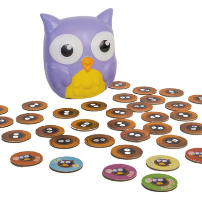 Hoot or Toot memory game pieces