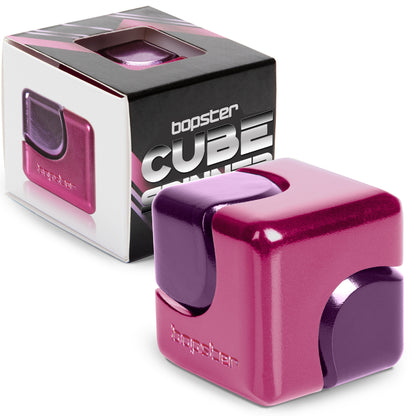 Bopster Metal Cube Fidget Spinner Pink purple