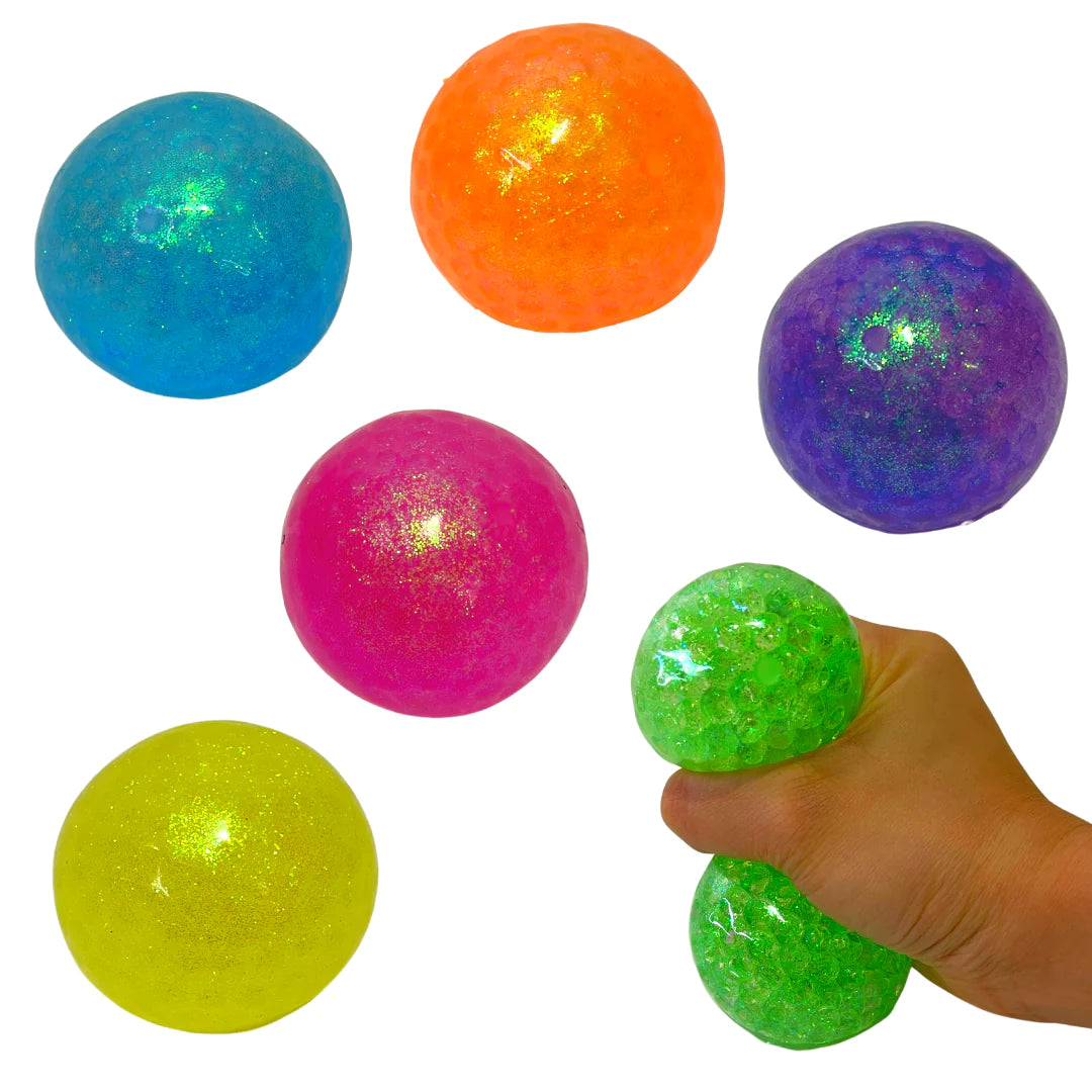 Squishy Water Orbs Ball With Neon Glitter