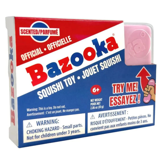 Bazooka Joe Bubblegum scented squishy front of box