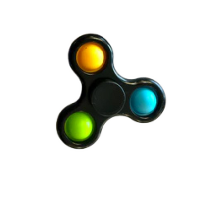 Bubble pop it fidget spinner black