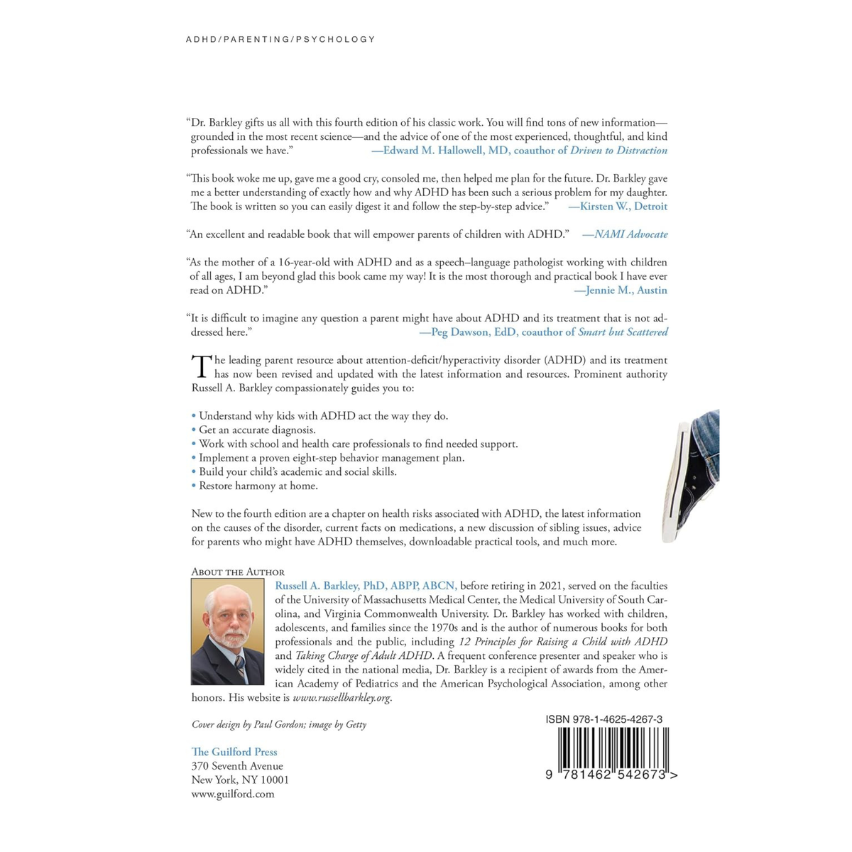 Book Taking charge of ADHD back cover
