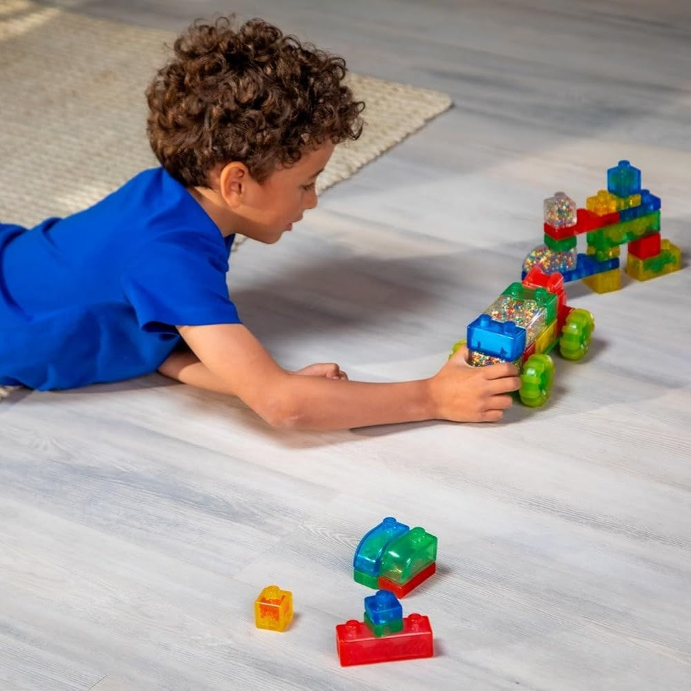 Boy playing with Jelly Blox