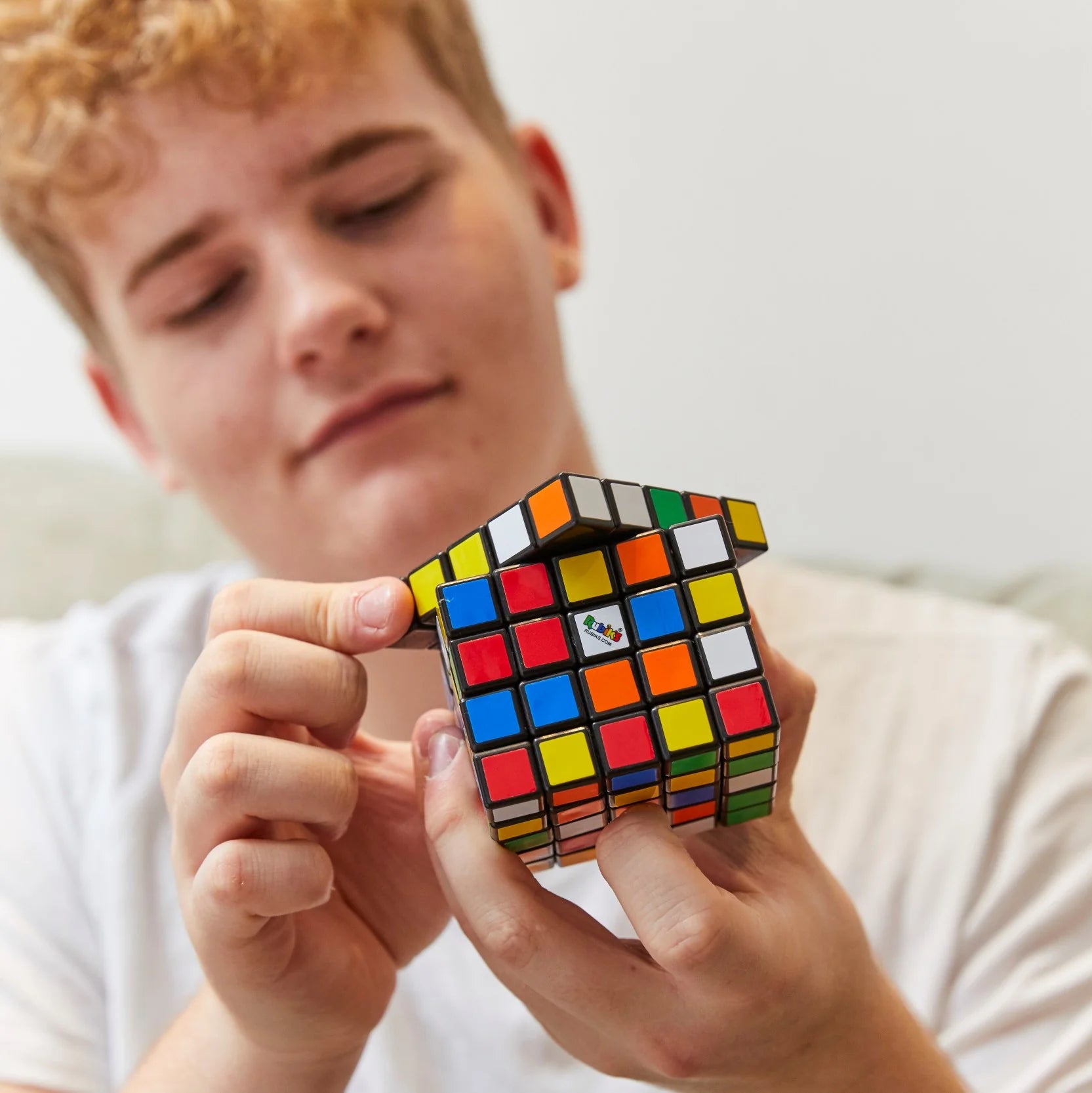 Boy with Rubiks Cube 5x5