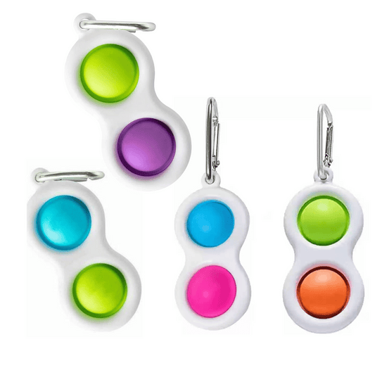 Bubble pop dimple keyring fidget colours