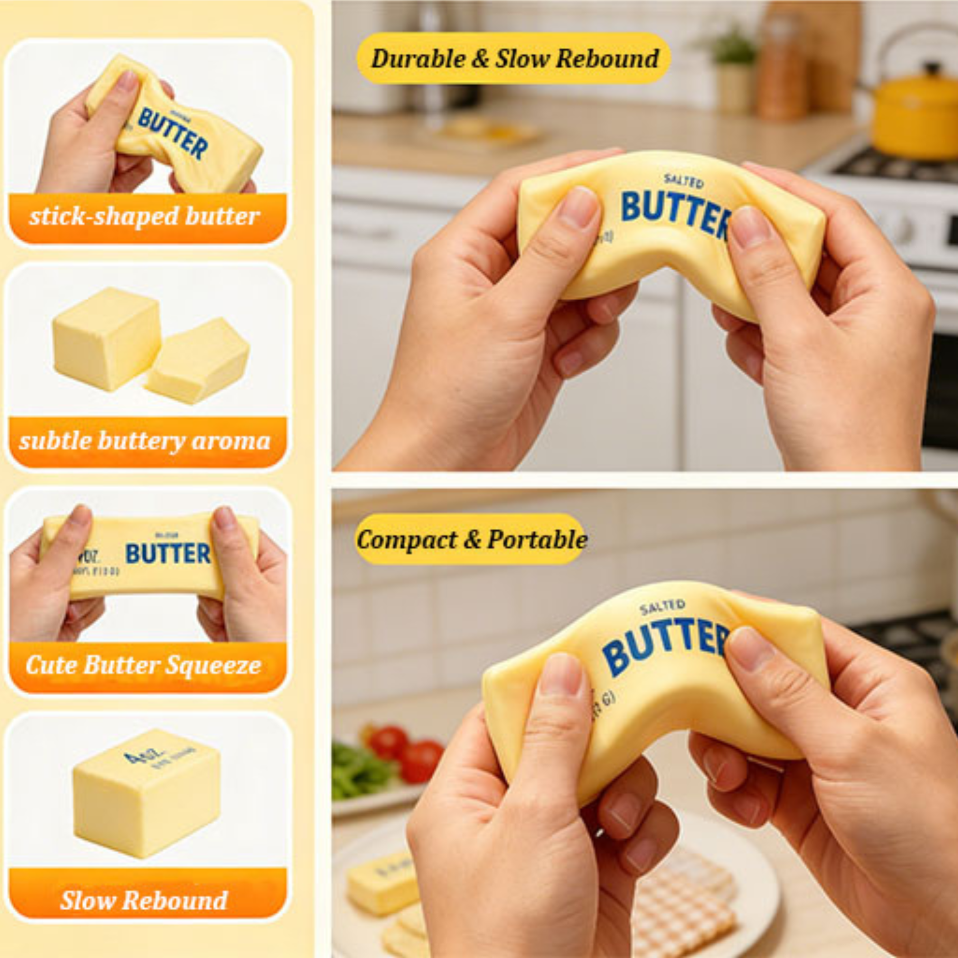 Slow rise Butter squishy being squished