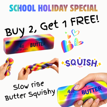 Slow Rise Butter Squishy Rainbow Buy 2 get 1 free