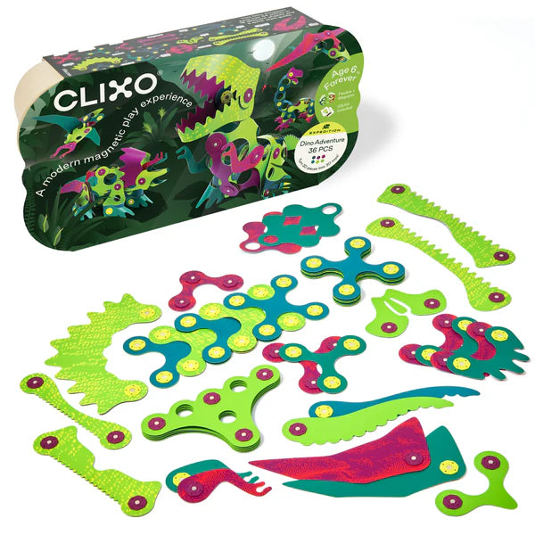 Clixo Dino Adventure Pack Contents