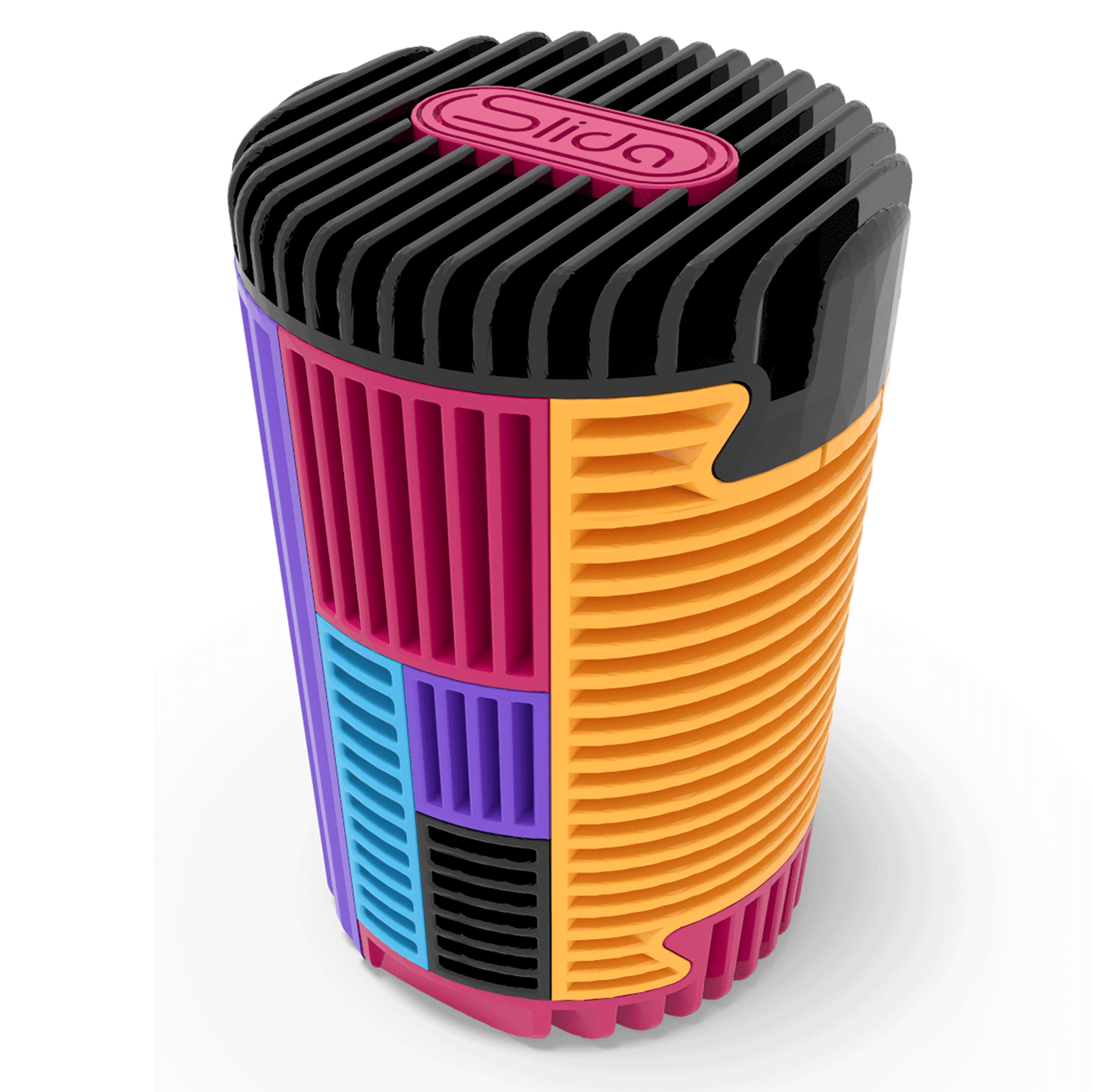 Slida Classic Cylinder 3D Interlocking Puzzle black top