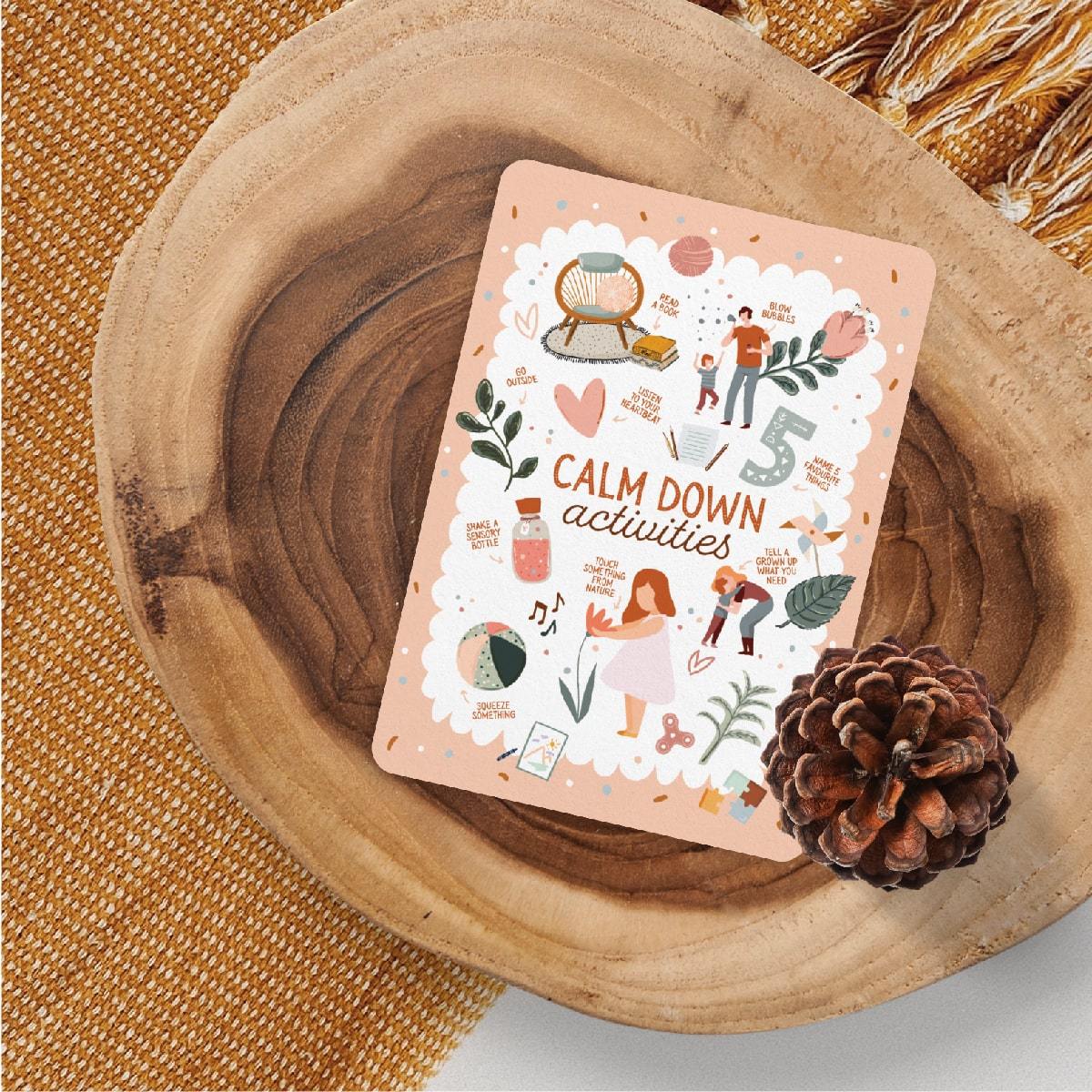 Calm Down Cards activities