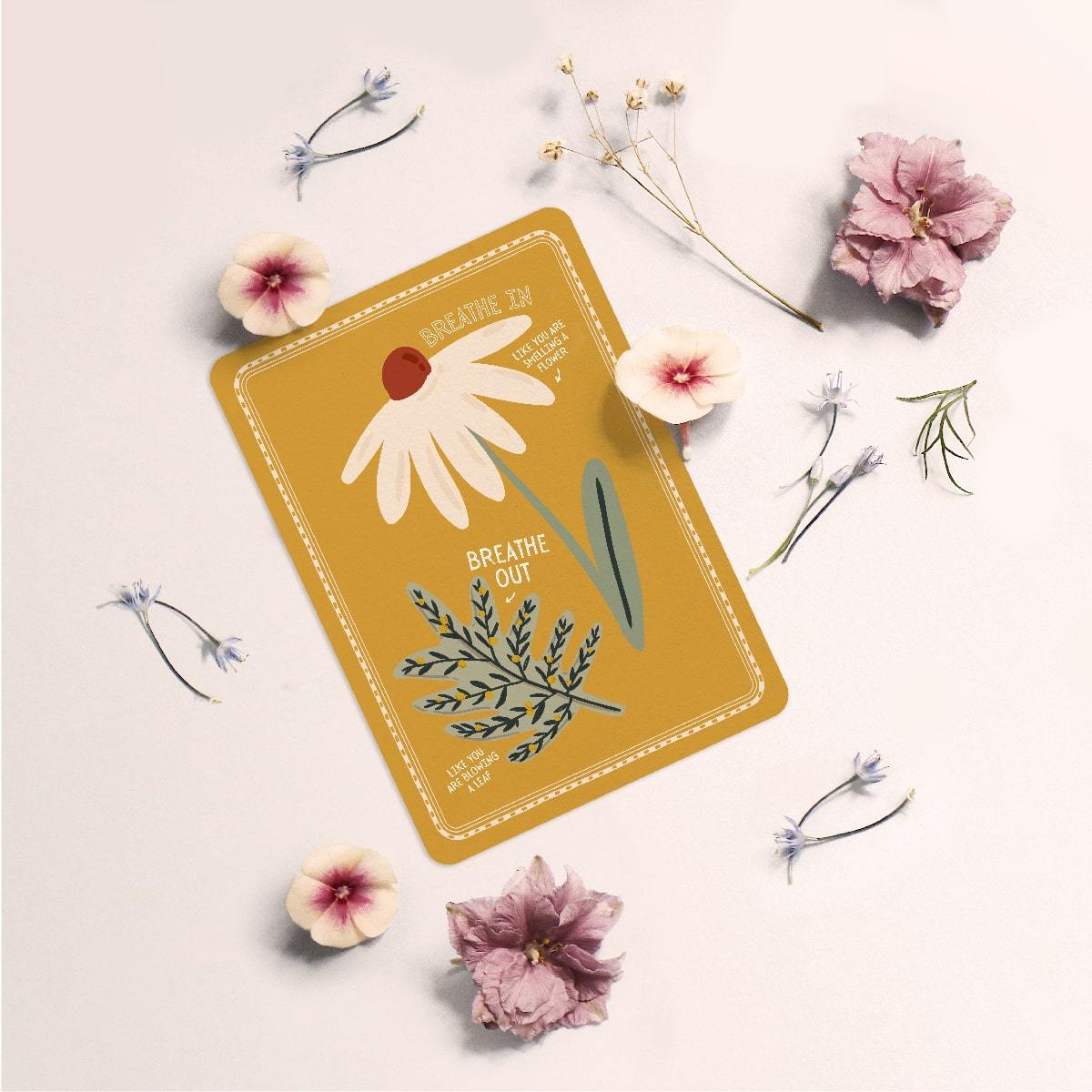 The creative Sprout Calm Down Cards breathe in and out