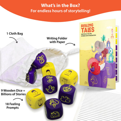 rolling tales  board game writing and telling stories with imagination