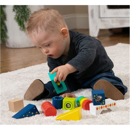 Child playing with Explore and Discover Sensory Blocks Set
