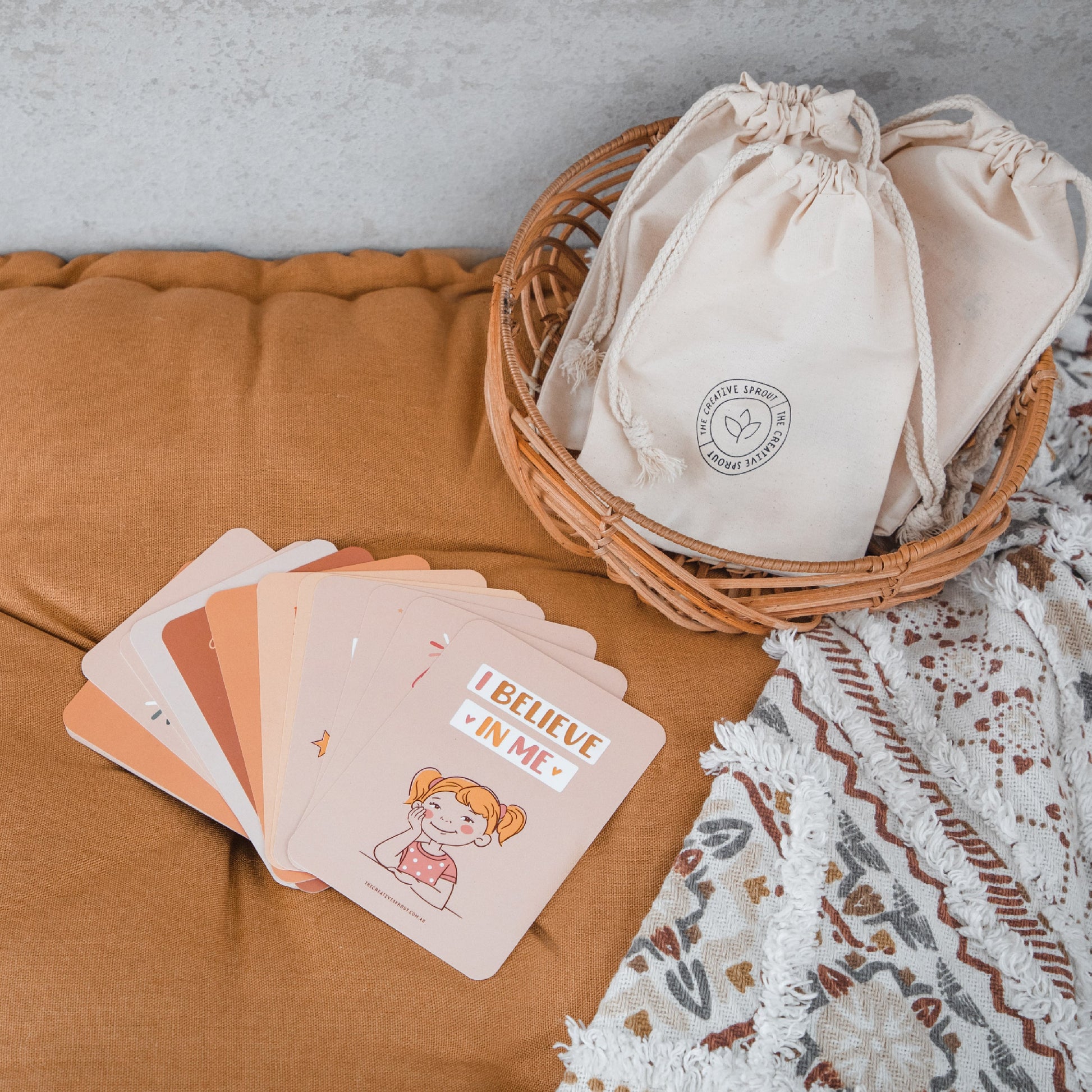 Creative Sprout Affirmation Cards with bag
