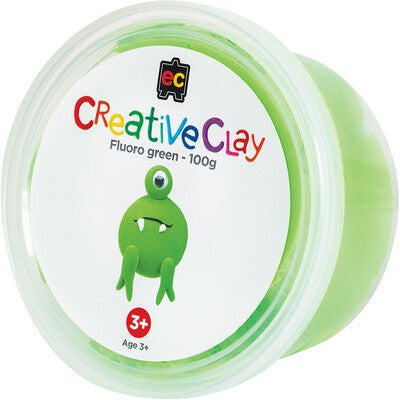 Creative Clay 100g tub fluoro green