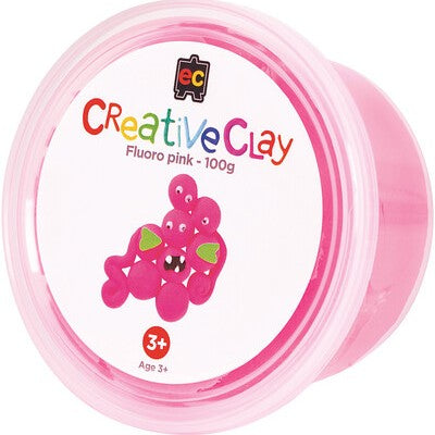 Creative Clay 100g tub fluoro pink