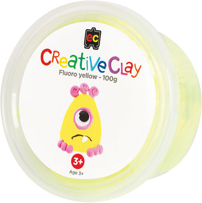 Creative Clay 100g tub fluoro yellow