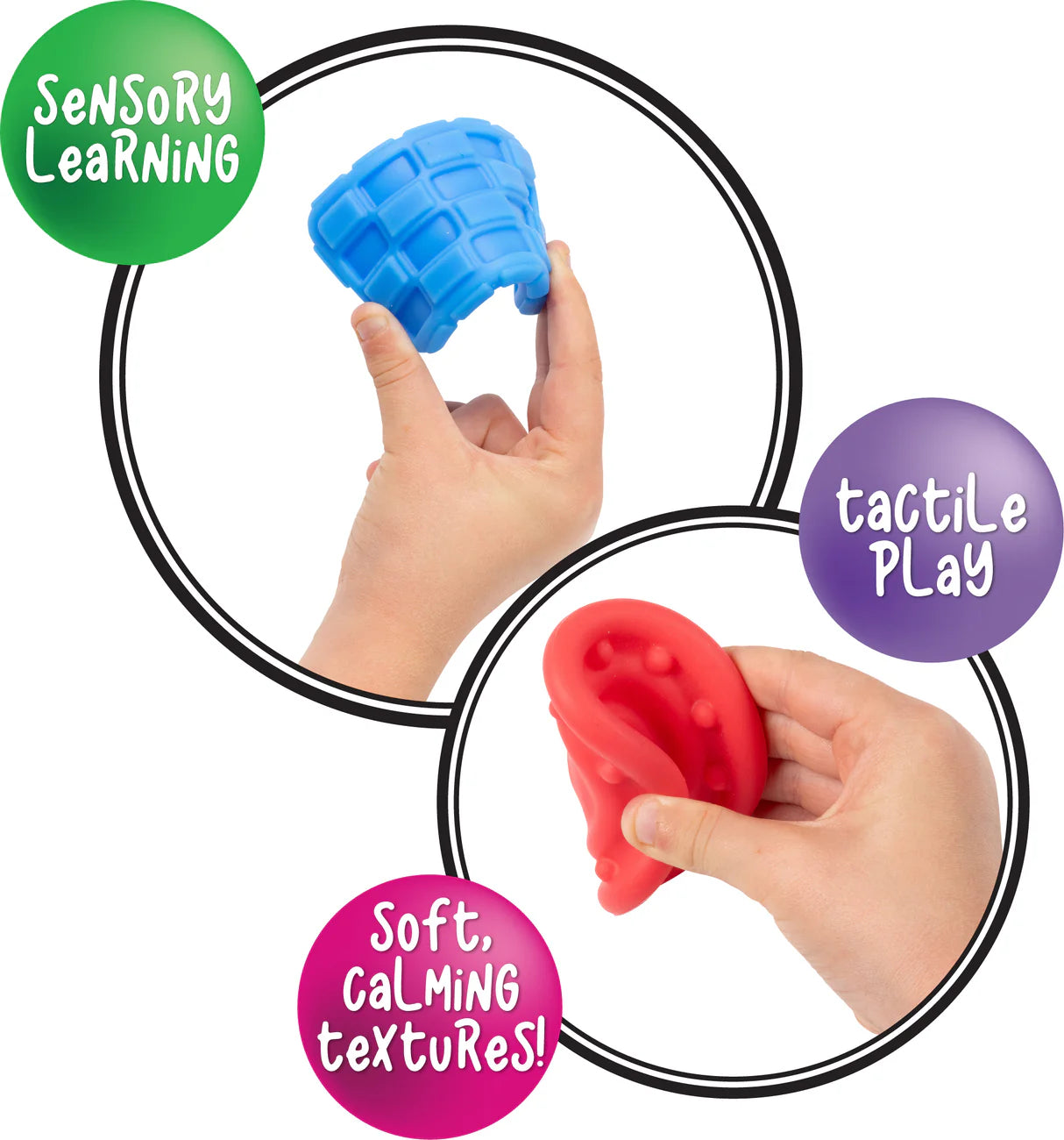 Textured Calming Shapes and Stones features