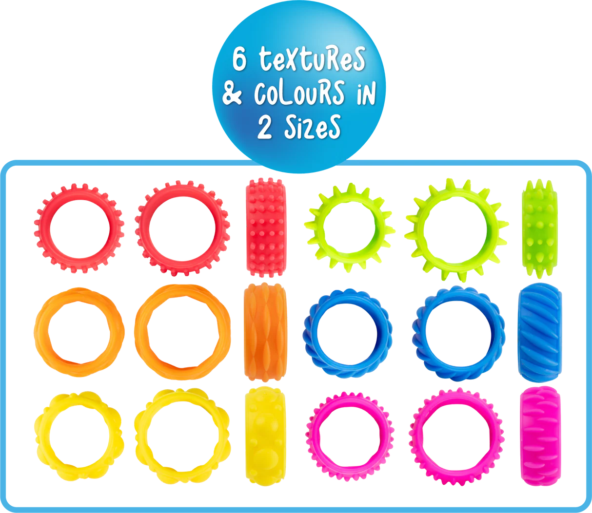Textured Fidget Rings Set of 12