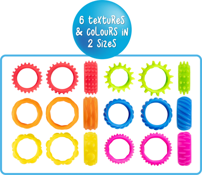 Textured Fidget Rings Set of 12