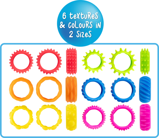 Textured Fidget Rings Set of 12