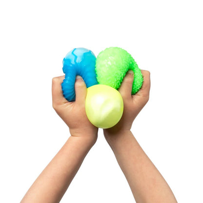 Mindful Monsters Ball Squishys Green pack being squished