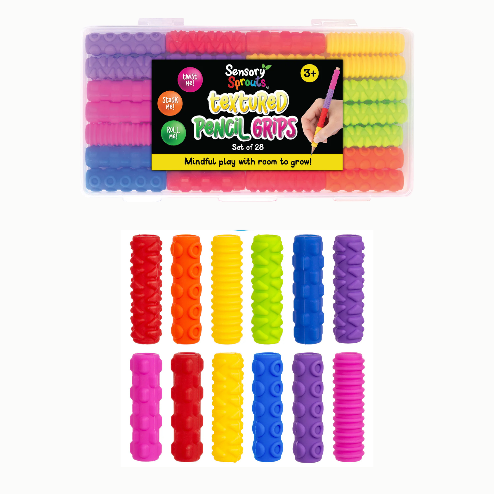 Sensory Sprouts Textured Pencil Grips pack