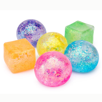 Stretch & Sparkle Shapes Jar of 12 Squishies