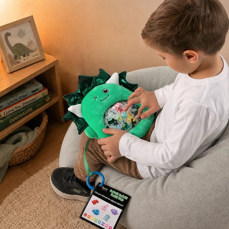 Boy using Sensory Seekers Interactive seek and find toy