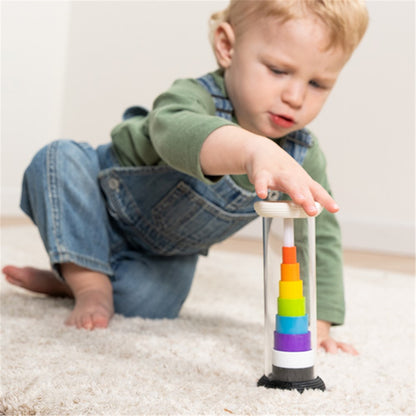 Child playing with Flipty Toy by Fat Brain Toys