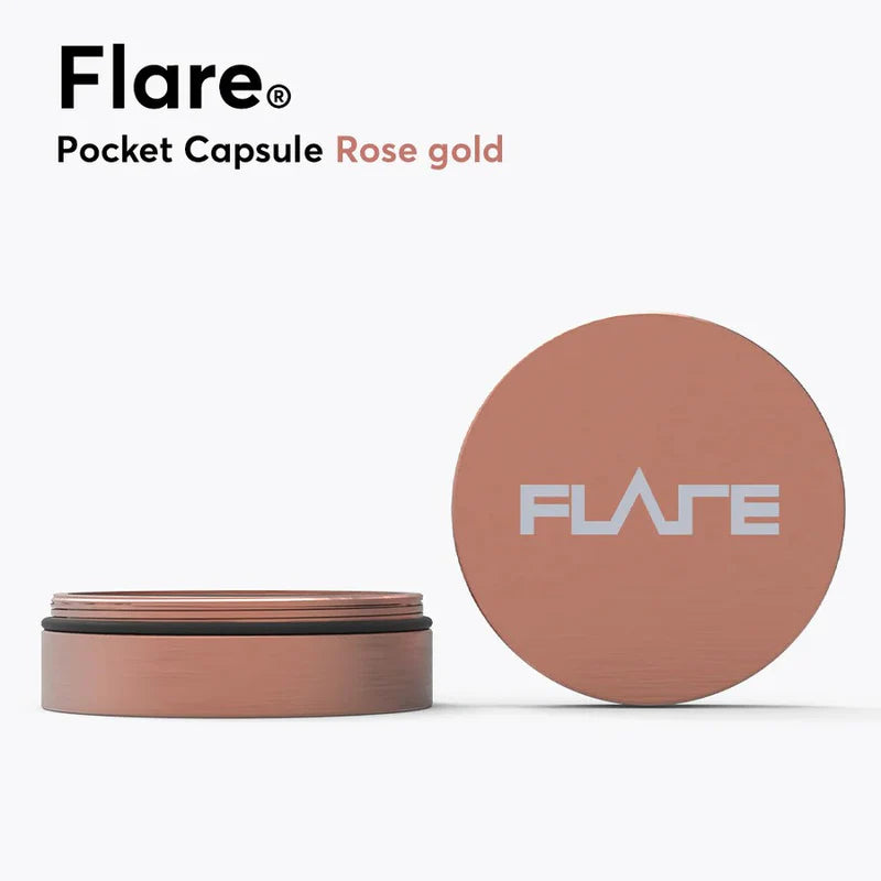 Flare Calmer Storage Tin Rose Gold Pocket Capsule