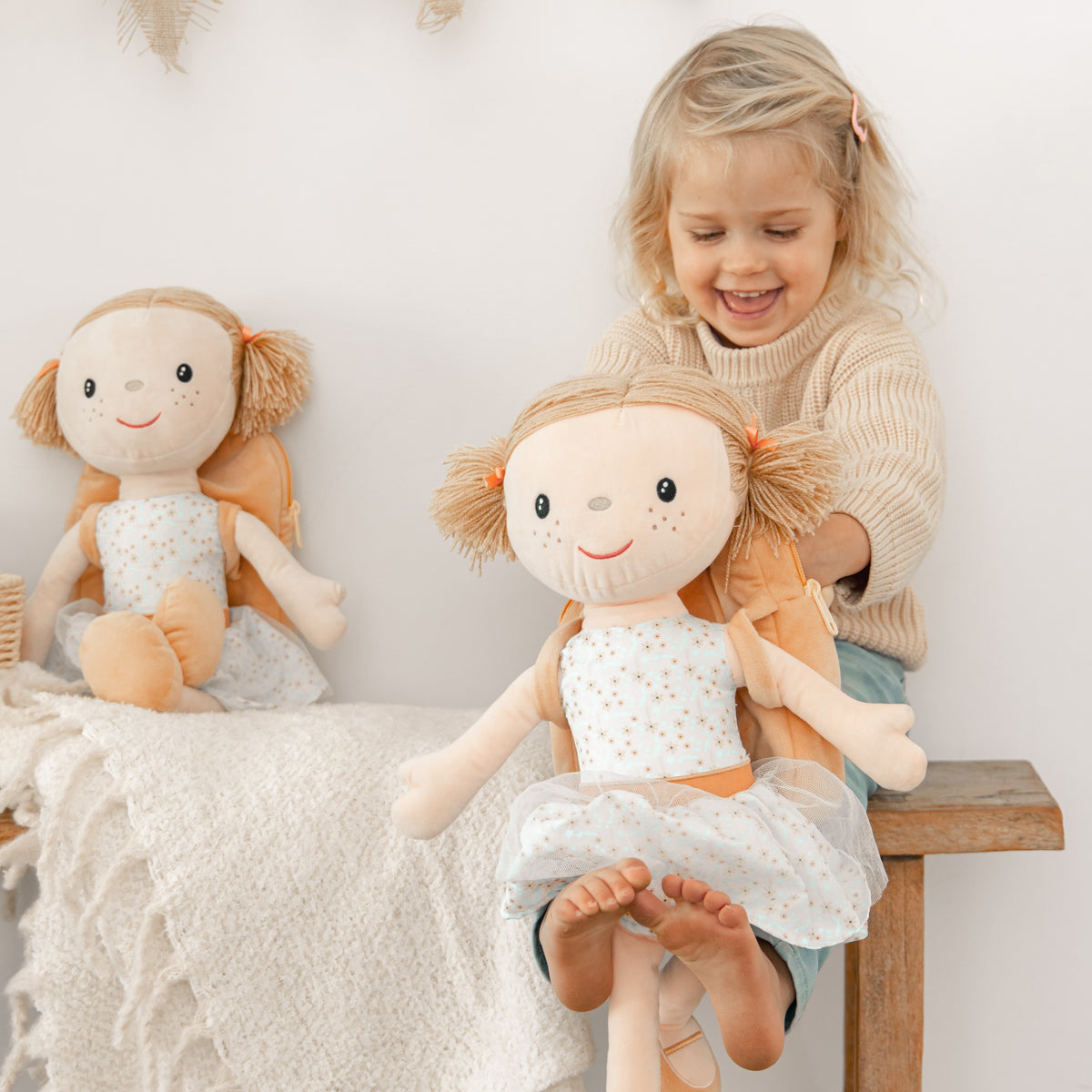 Girl playing with Diary Dolls Affirmation Alice 