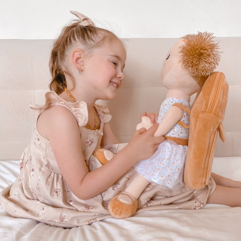 Girl playing with Diary Dolls Affirmation Alice 
