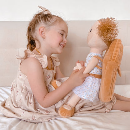 Girl playing with Diary Dolls Affirmation Alice 