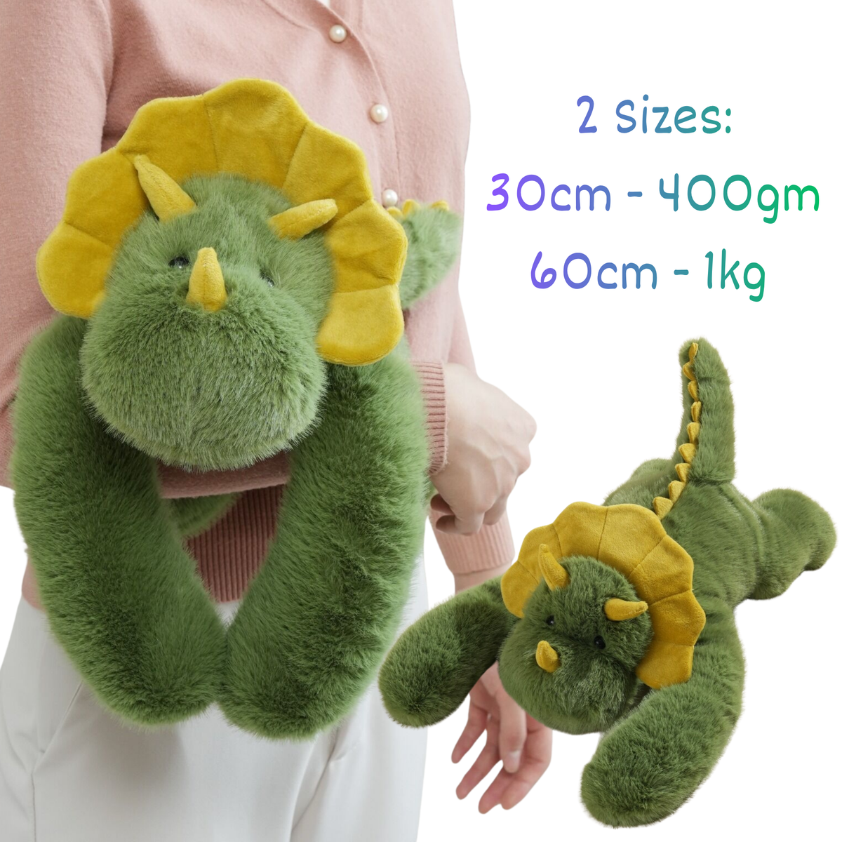 Weighted Hugging Plush animals Dinosaur Triceratops