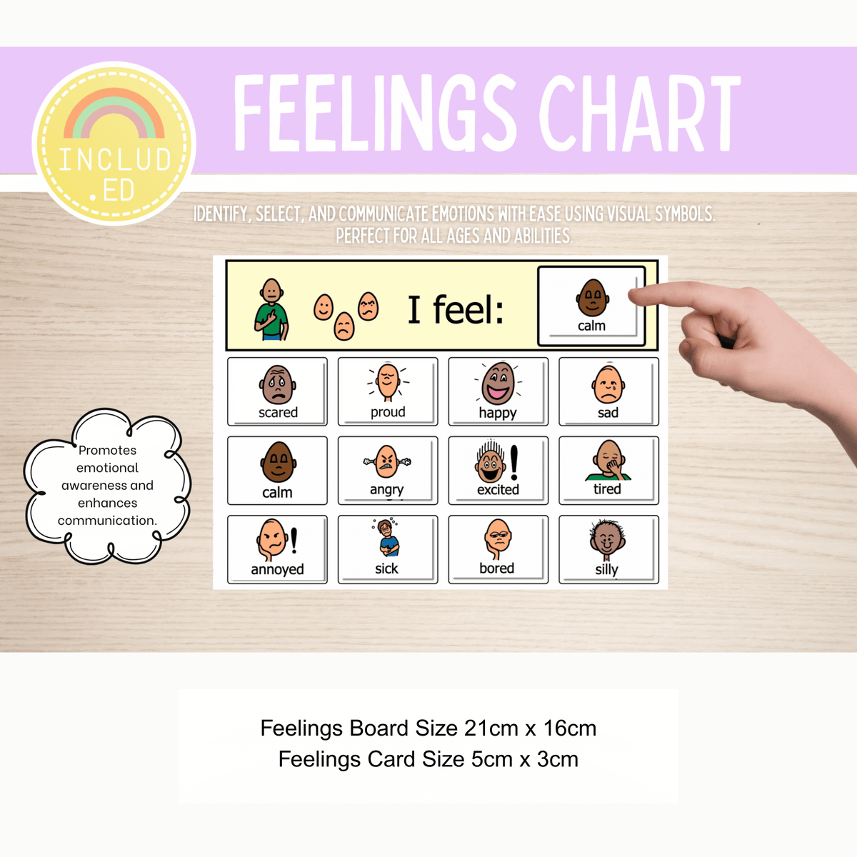 Visual Feelings Chart Visual Communication Tool Sensory Street