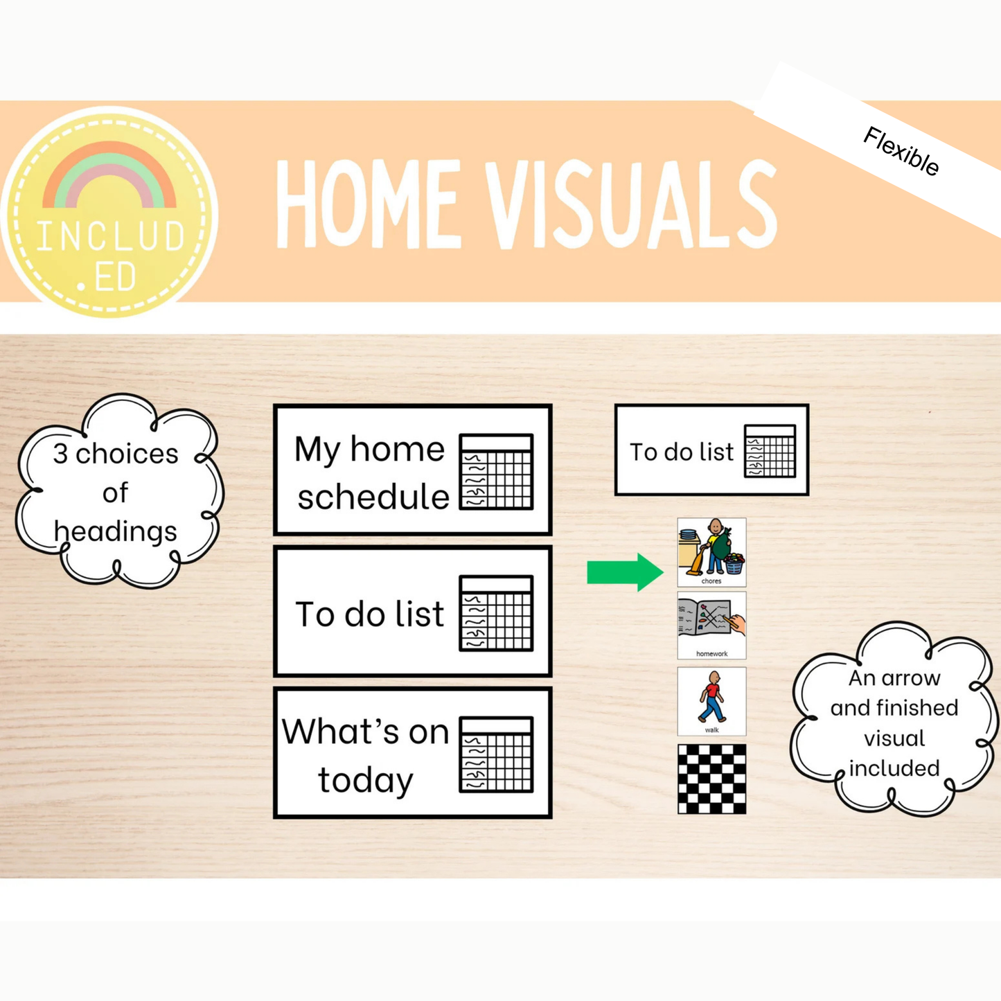 Included Education Home Visuals Headings
