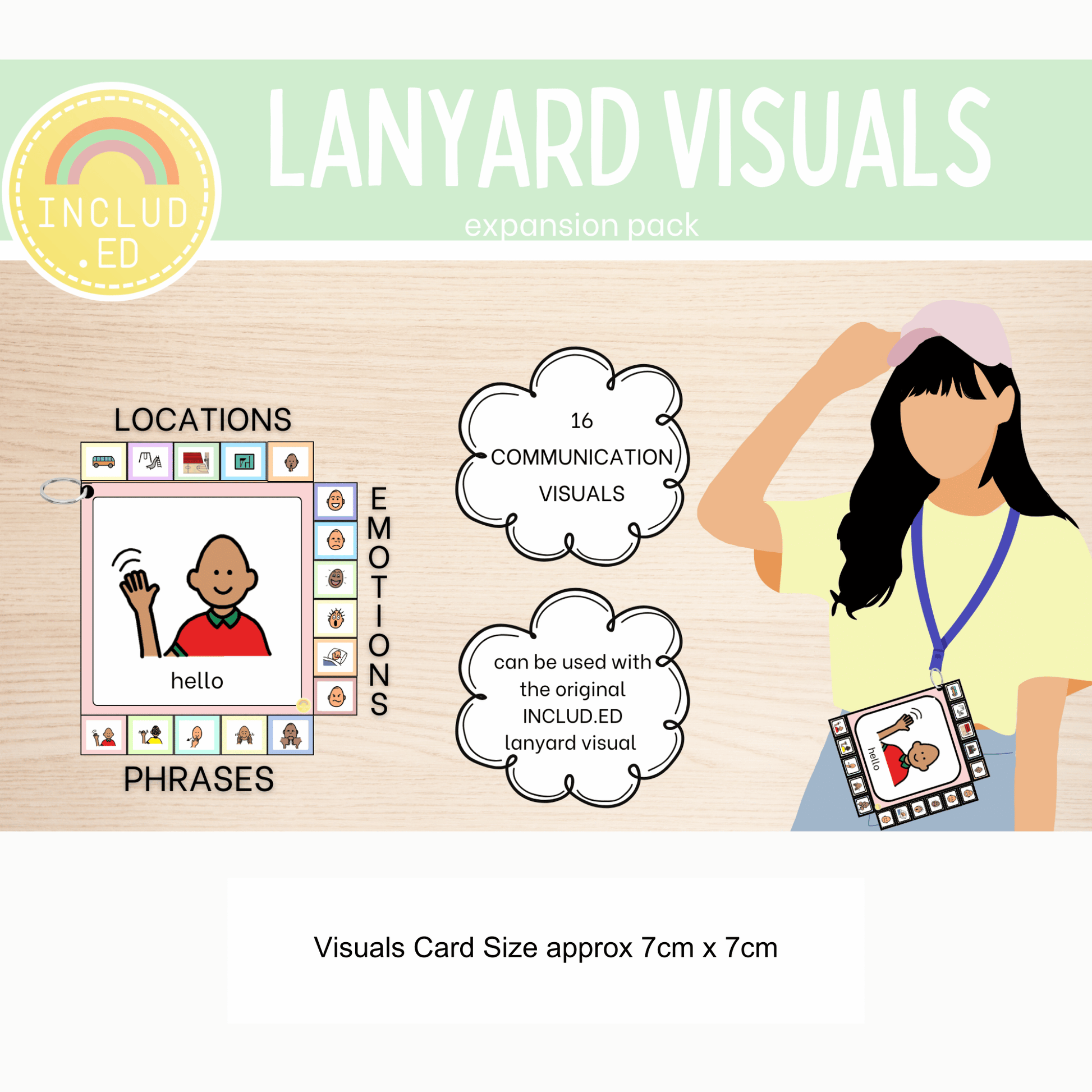 Included Education LanYard Visuals Expansion Pack
