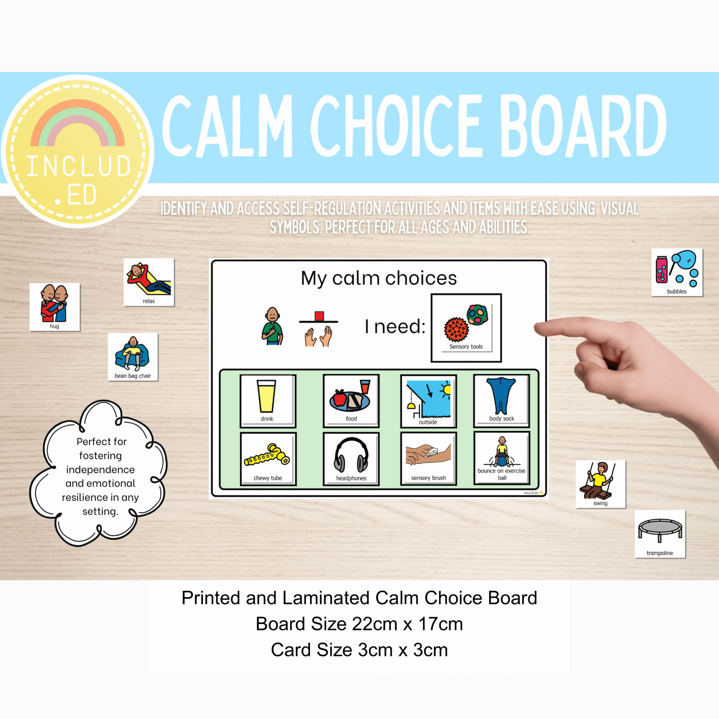 Visual Schedule - My Calm Choices Board