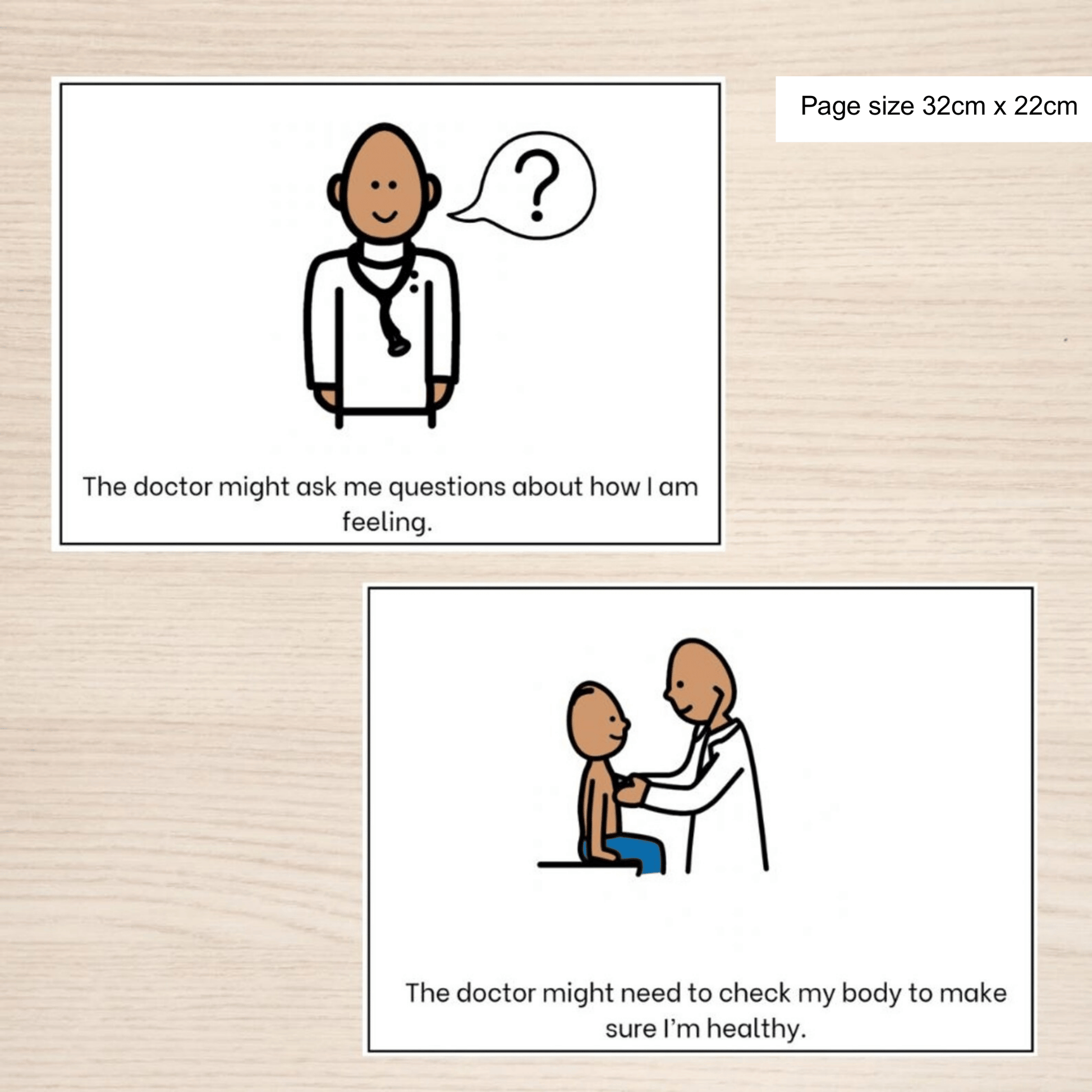 Social Story Going to the Doctor inside pages